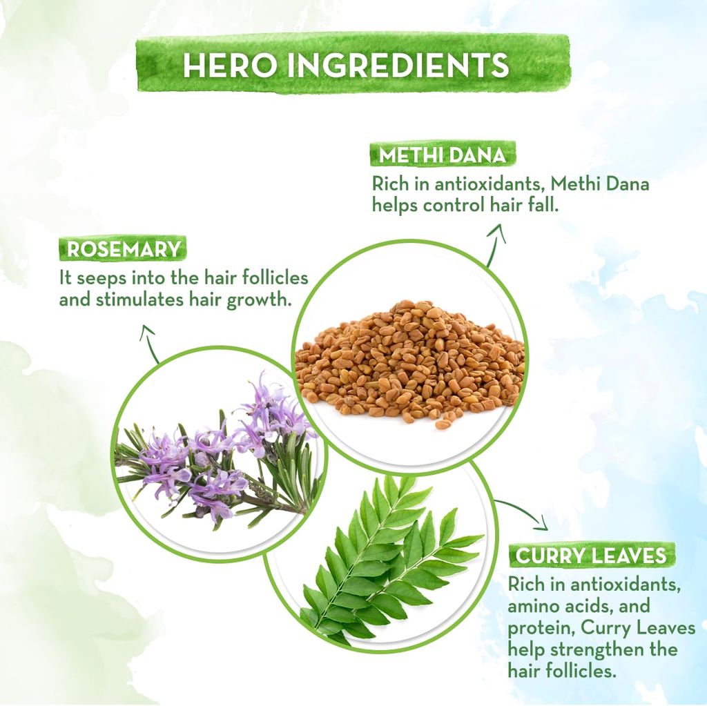 Mamaearth Rosemary Hair Growth Oil with Rosemary & Methi Dana for Promoting Hair Growth - | Controls Hair Fall | Strengthens Hair 150 ML