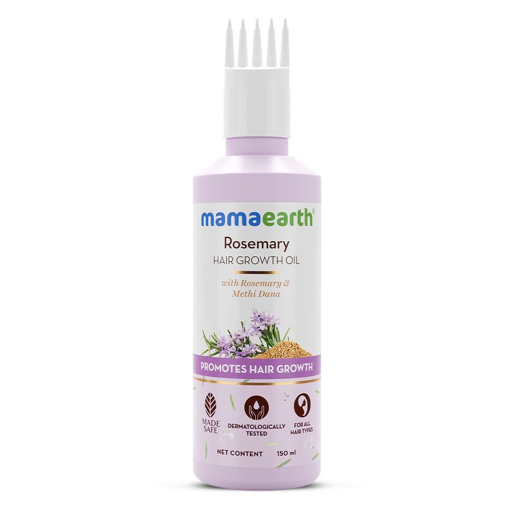 Mamaearth Rosemary Hair Growth Oil with Rosemary & Methi Dana for Promoting Hair Growth - | Controls Hair Fall | Strengthens Hair 150 ML