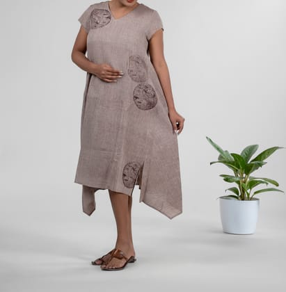 Lehariya - Nature Alley - Handspun fabric - Brown & Grey