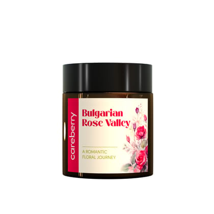 Careberry's Bulgarian Rose Valley Candle | Romantic Symphony of Rose Aromas, 100g