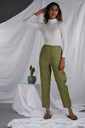 Women Regal Olive Hemp Ultimate Yoga Pant