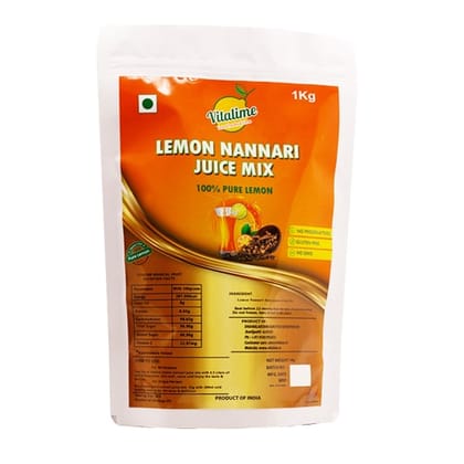 Vitalime Lemon Nannari Juice Mix/Pure and Natural coolant / 100% Natural -1kg