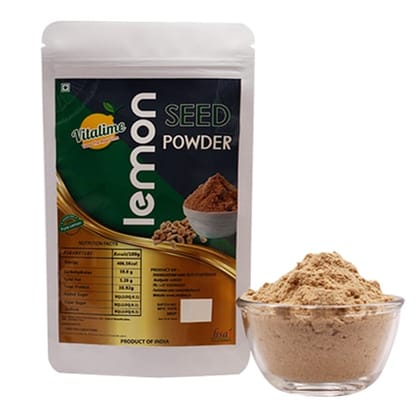 Vitalime Lemon Seeds Raw Powder - Jatti Khatti Raw Powder - Jamberi Seeds Raw Powder - Pure & Natural, (100g)