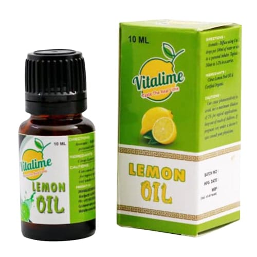 Vitalime Lemon Essential Oil For Skin|Hair and Body Therapeutic Grade |Perfect for Aromatherapy, Relaxation, Skin Therapy & More! 10ML