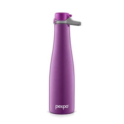 Pexpo 24 Hrs Hot & Cold Stainless Steel Thermosteel Insulated Flask, 620ml, Purple, Mayo | Durable | Leak-Proof | Eco-Friendly | BPA Free | Office | School |Gym