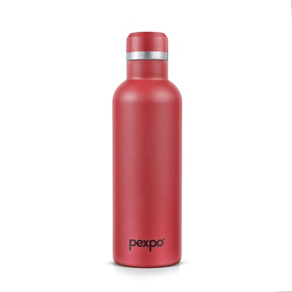 Pexpo Stainless Steel, ISI Certified ISI Certified Flask, 500 ml, Crimson Red, Oreo | Portable & Keeps Beverages Hot/Cold for 24+ Hours
