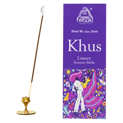 Tribes India Khus Premium Incense Stick - Agarbatti For Puja, Meditation & Festival