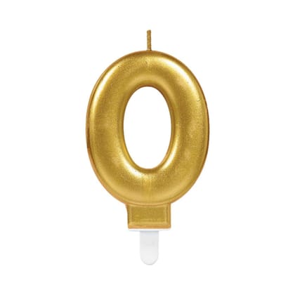 Golden Numerical Candle No. 0 - 3"