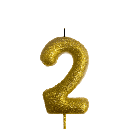 No. 2 Glitter Gold Candle