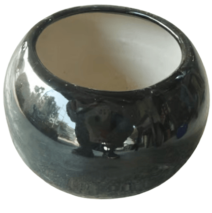 Globular Shaped Ceramic Plant Container For Small Plants