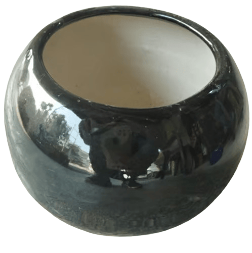 Globular Shaped Ceramic Plant Container For Small Plants