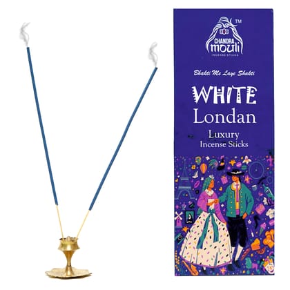 Tribes India White London Luxury Incense Stick - Agarbatti For Puja, Meditation & Festival