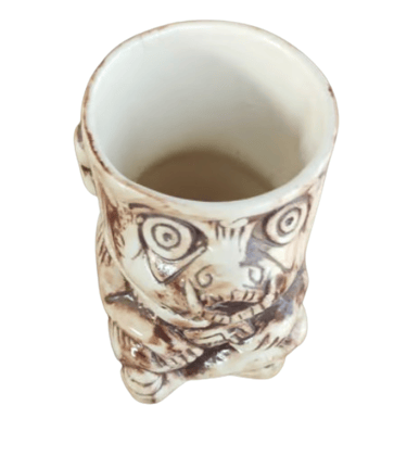 Newly Design Brown & White Printed Flower Pot
