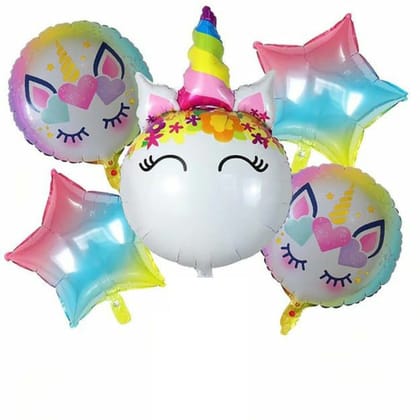 Unicorn Foil Balloon Set Of 5