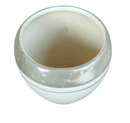 Bright White Ceramic Vase Pot Handmade