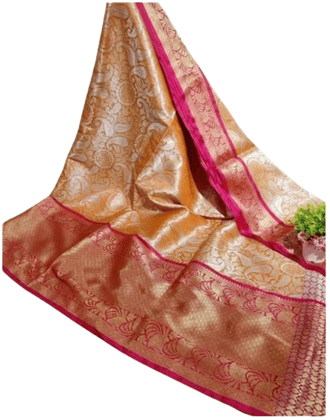 Banarasi Zari Tanchui Shining Soft Silk Saree