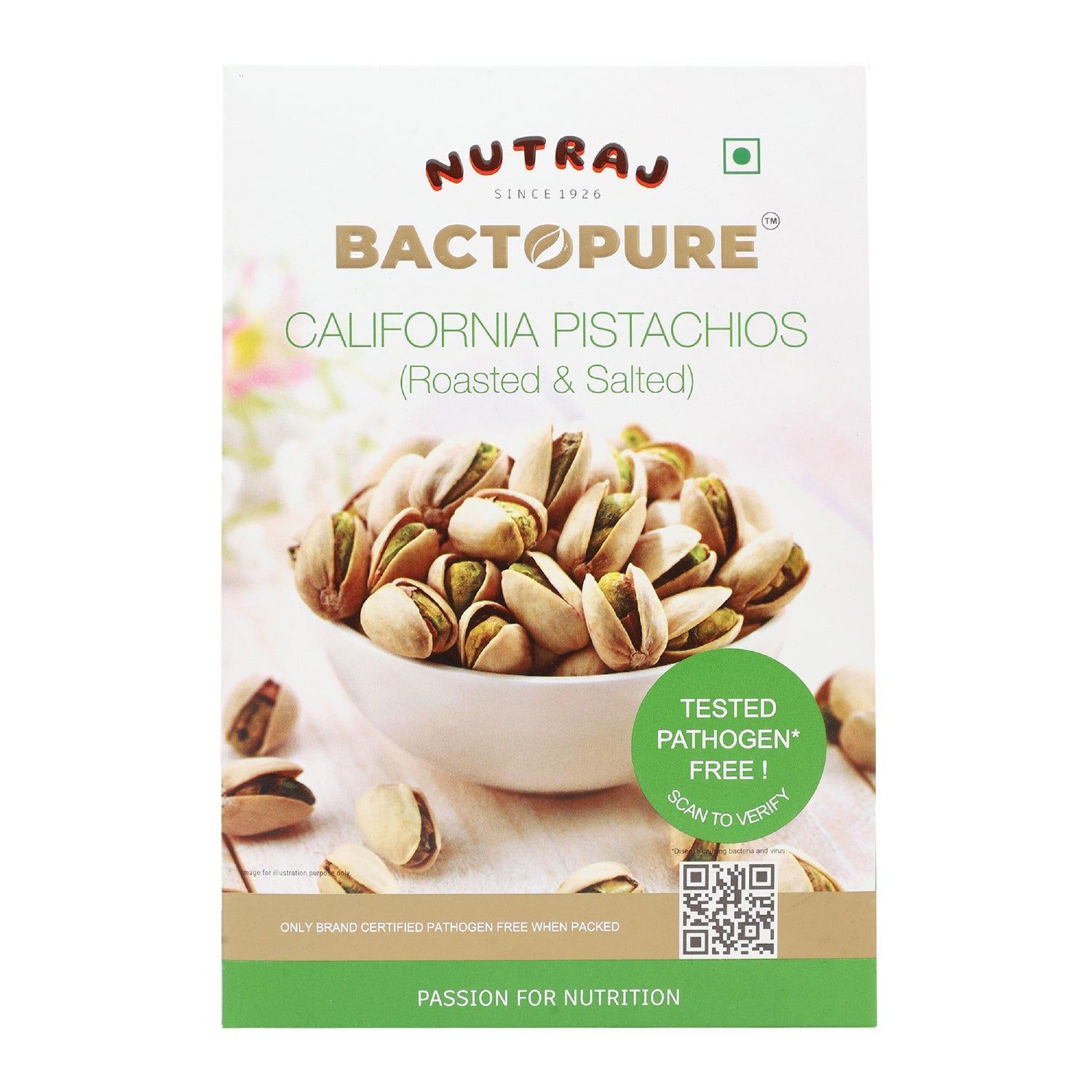Nutraj Bactopure California Pista Inshell Roasted and Salted