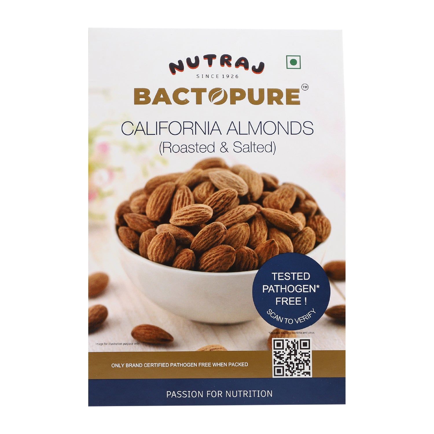 Nutraj Bactopure California Almonds (Roasted and Salted)