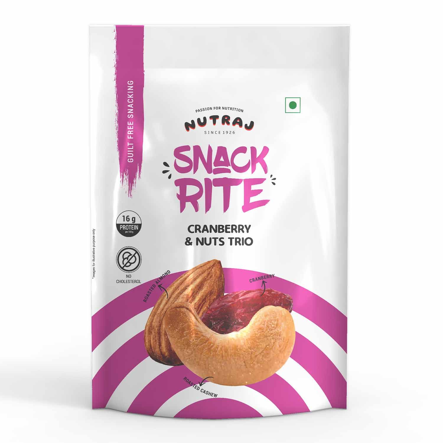 Nutraj Snackrite Cranberry & Nuts Trio Mix 150gm