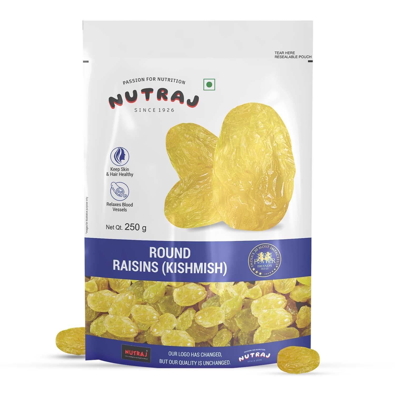 Nutraj Round Raisins 250g, Kishmish 250g
