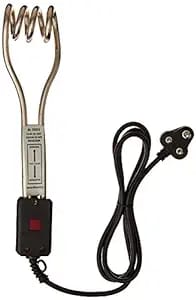 Usha/ Bajaj/ Crompton Immersion Heater (2410) 1000-Watt with Shock Protection (Silver)