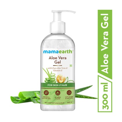 Mamaearth Aloe Vera Gel With Pure Aloe Vera & Vitamin E For Skin and Hair (300ml)