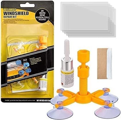 URBAN CREW Windshield Repair Kit | Car Windshield Tool with Windshield Repair Resin for Repairing Auto Glasses Windshield, Cracks (Pack of 1)