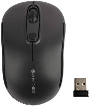 ZEBRONICS ZEB DASH PLUS Wireless Optical Mouse (2.4GHz Wireless, Black)