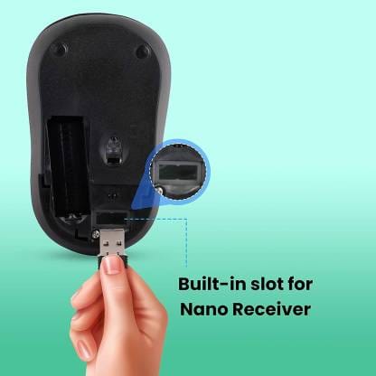 ZEBRONICS ZEB DASH PLUS Wireless Optical Mouse (2.4GHz Wireless, Black)