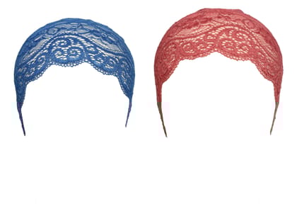 Girls and Womens Hijab Cap Hijab Headband, Under Hijab Scarf Blue and Light Maroon Naqab Head Scarf (2 pcs) Girls and Womens Hijab Cap Hijab Headband, Under Hijab Scarf Blue and Light Maroon Naqab Head Scarf (2 pcs)