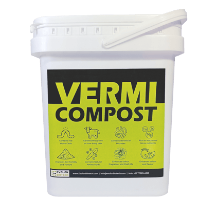 Evolon Biotech-Vermicompost For Plants&Home Gardening-Gandul Khat-Kechua Khad Manufactured From Cow Dung-Earthworm Compost-No Smell,Not Wet,Free-Flowing Dry Vermi Compost Fertilizer (10 Kg)