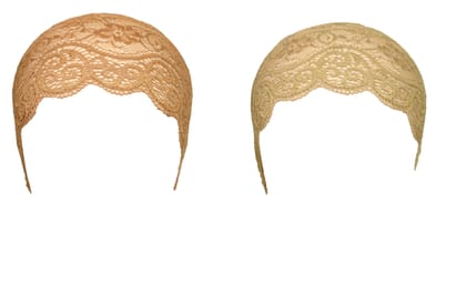 Girls and Womens Hijab Cap Hijab Headband, Under Hijab Scarf Copper Brown and Dark Beige Naqab Head Scarf (2 pcs)