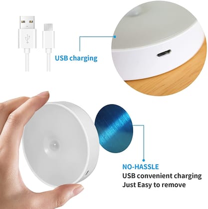 URBAN CREW Motion Sensor Light for Home with USB Charging Wireless Self Adhesive LED Magnetic Motion Activated Light Motion Sensor Rechargeable Light Motion Activated (1)