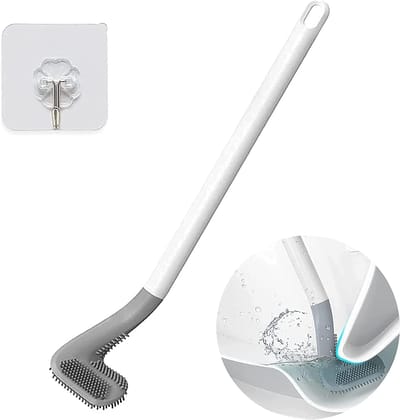 Qawvler Golf Shape Silicone Toilet Brush Cleaner Flexible Deep for Quick & Easy (Pack of 1)