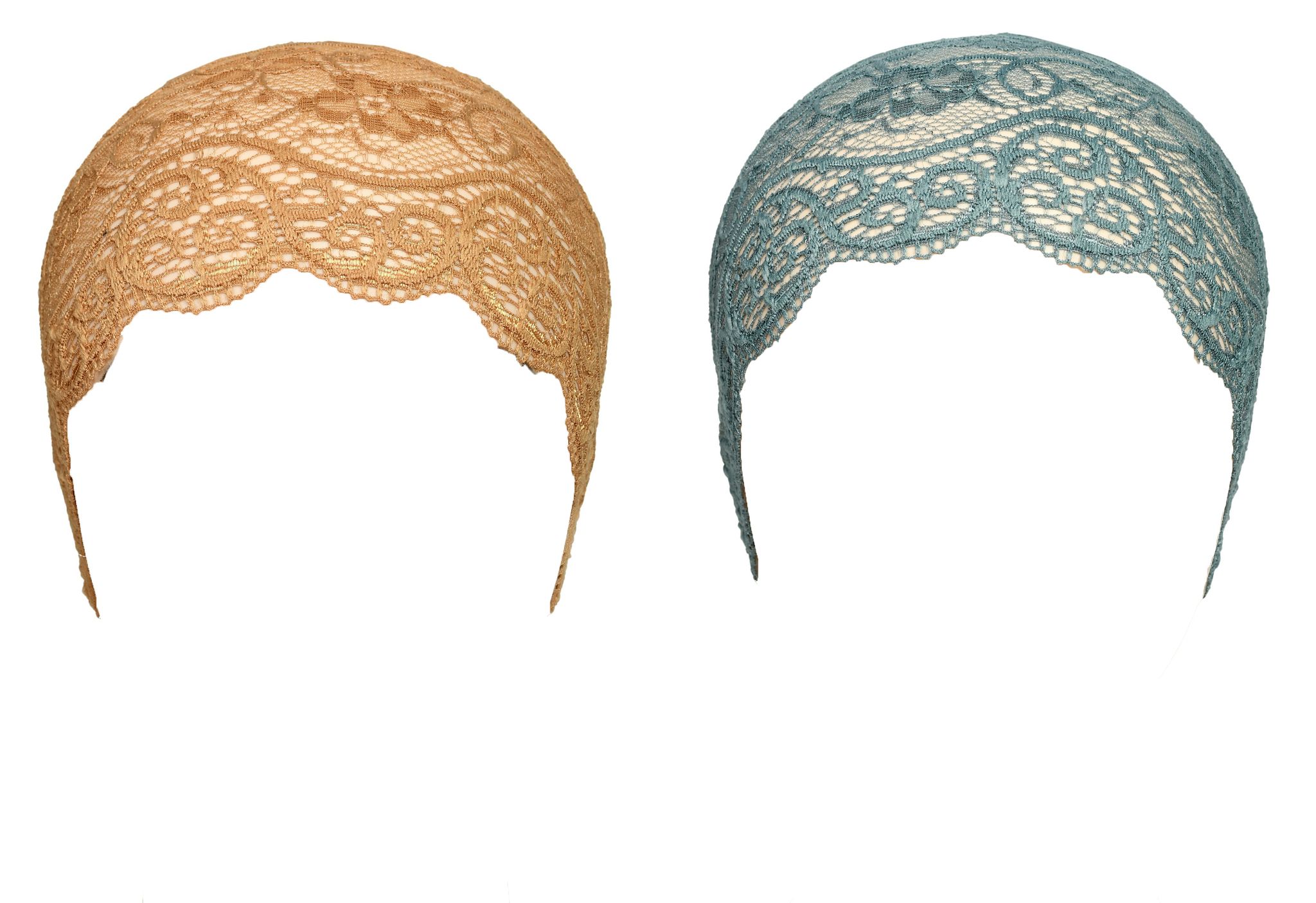 Girls and Womens Hijab Cap Hijab Headband, Under Hijab Scarf Copper Brown and Grey Naqab Head Scarf (2 pcs)