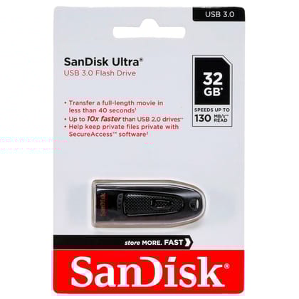 SanDisk SDCZ48-032G Ultra CZ48 32GB USB 3.0 Pen Drive (5yr Warranty from Brand)