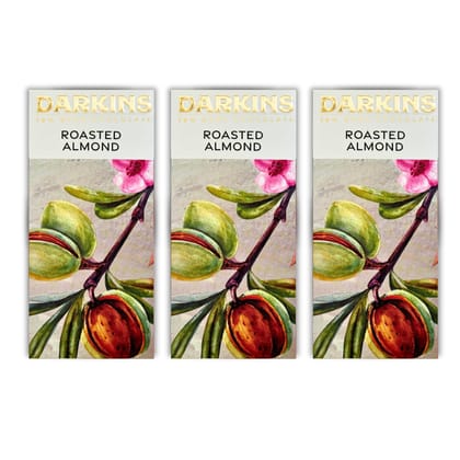 DARKINS 70% Dark Chocolate With Roasted Almonds | Dark Chocolate Bars 3x50gm | Vegan | Natural | Gluten-Free Chocolate | 50g Each (Pack of 3)
