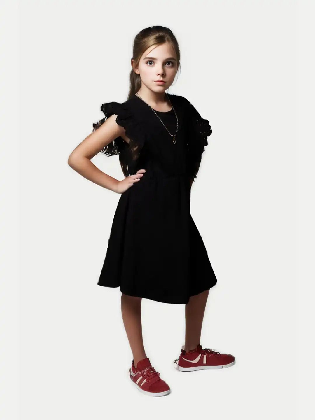 Happy Home Dark Purple Color Gorgeous Dress For Young Girls,Trending Dresses  ,Black Dress With Desiring Duptatta