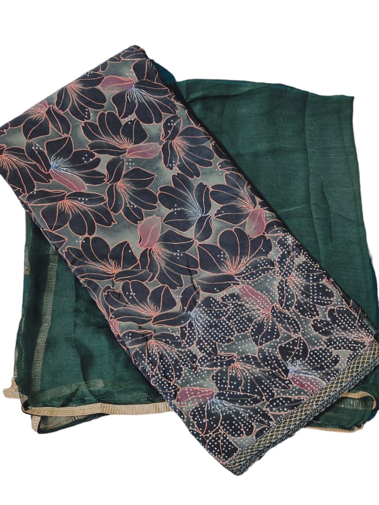 Women's Crepe Silk Dress Material (Unstitched Salwar Suit)