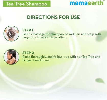 Mamaearth Tea Tree Anti Dandruff Shampoo With Ginger Oil (250ml)