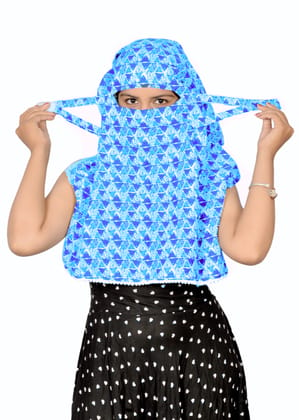 Cotton Printed Scarf Face Wrap Head Cover Cum Mask For Girls And Women