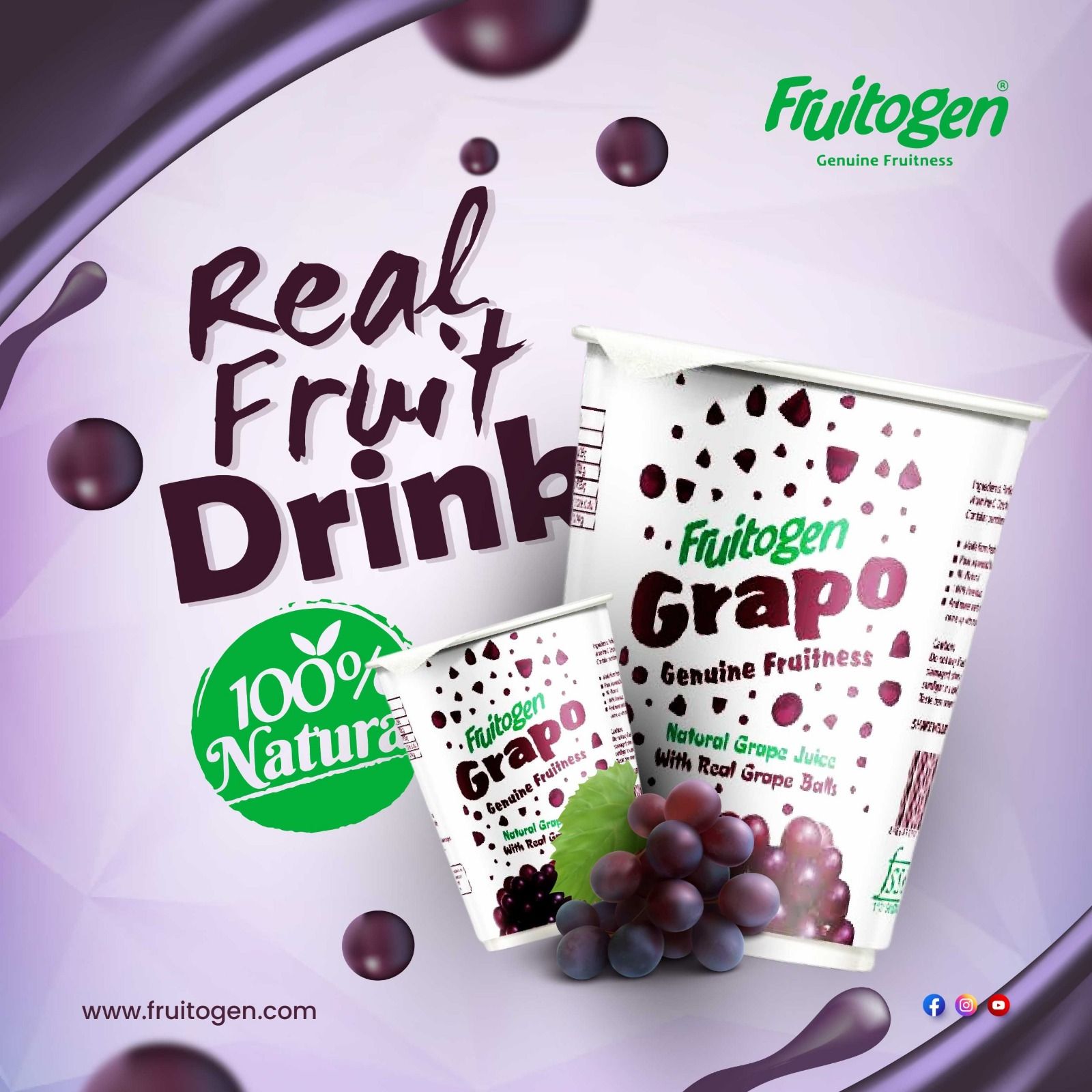 Fruitogen Food and Beverage (Fruit juice, Box of 20)