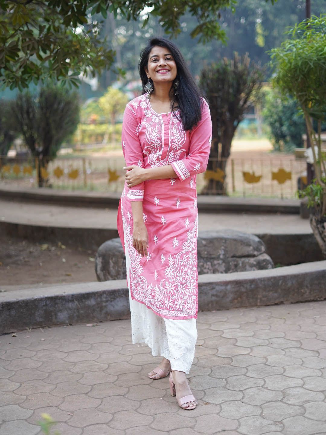 Hand Embroidered Cotton Kurta-2483