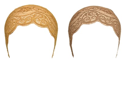 Girls and Womens Hijab Cap Hijab Headband, Under Hijab Scarf Golden and Light Brown Naqab Head Scarf (2 pcs) Girls and Womens Hijab Cap Hijab Headband, Under Hijab Scarf Golden and Light Brown Naqab Head Scarf (2 pcs)