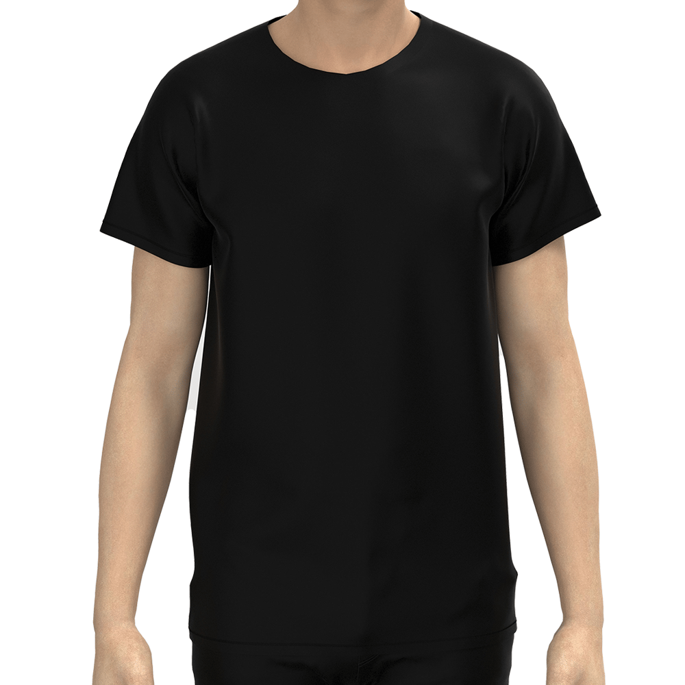 Plain Solid Black T-Shirt For Men