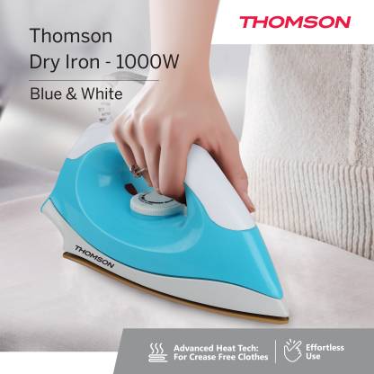 Thomson Primo 1000 W Dry Iron  (Blue and White)#