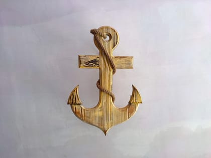 Handmade Wooden Hanging Anchor Hocor