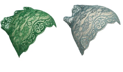 Girls and Womens Hijab Cap Hijab Headband, Under Hijab Scarf Green and Grey Naqab Head Scarf (2 pcs) Girls and Womens Hijab Cap Hijab Headband, Under Hijab Scarf Green and Grey Naqab Head Scarf (2 pcs)