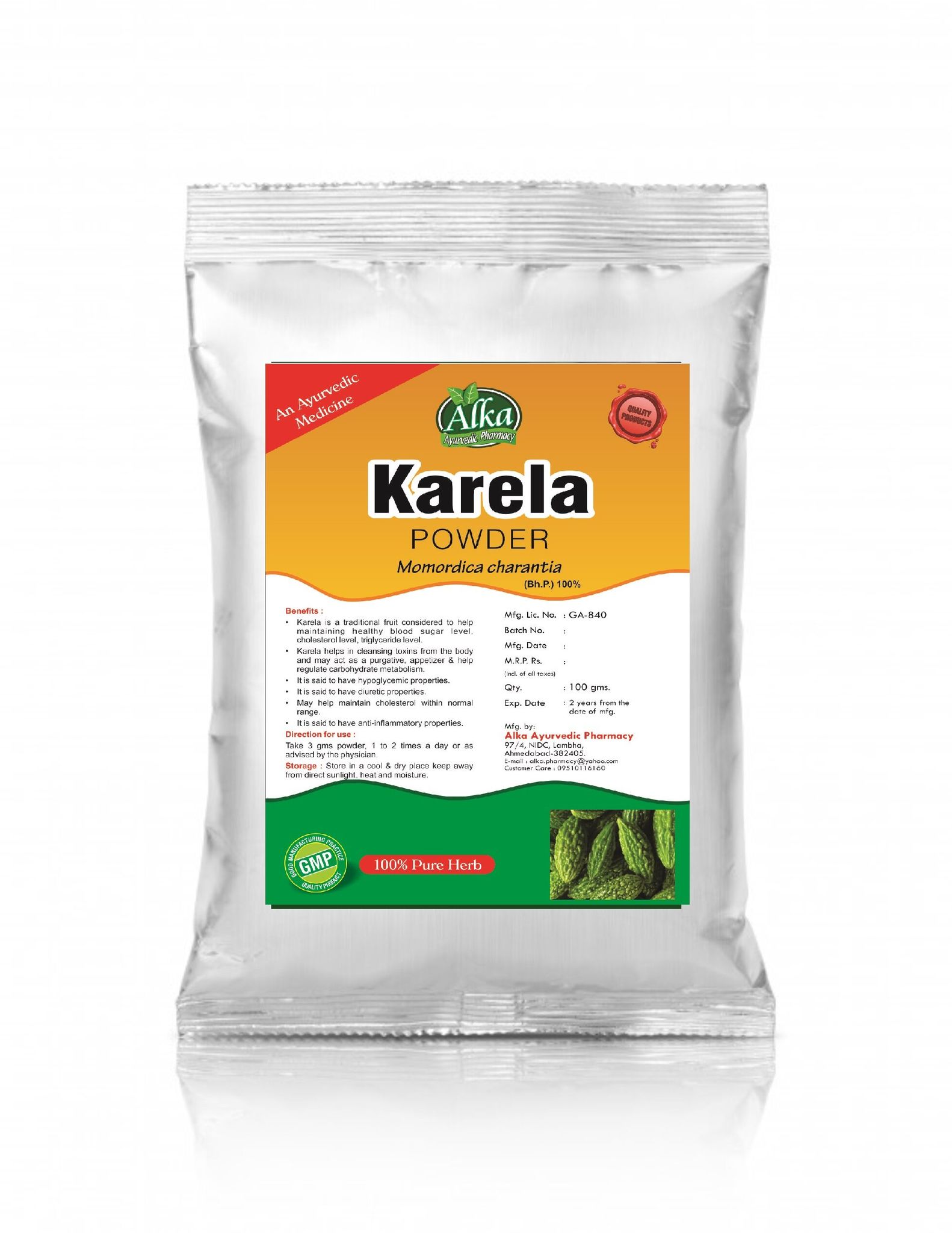 Natural Karela Powder 100gm