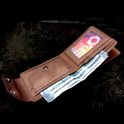 Wassxler Wallet Route 66 Brown Printed Magnetic Wallet (Pack of 1)